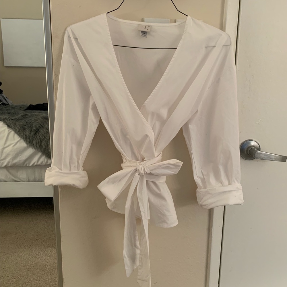 White Wrap Blouse